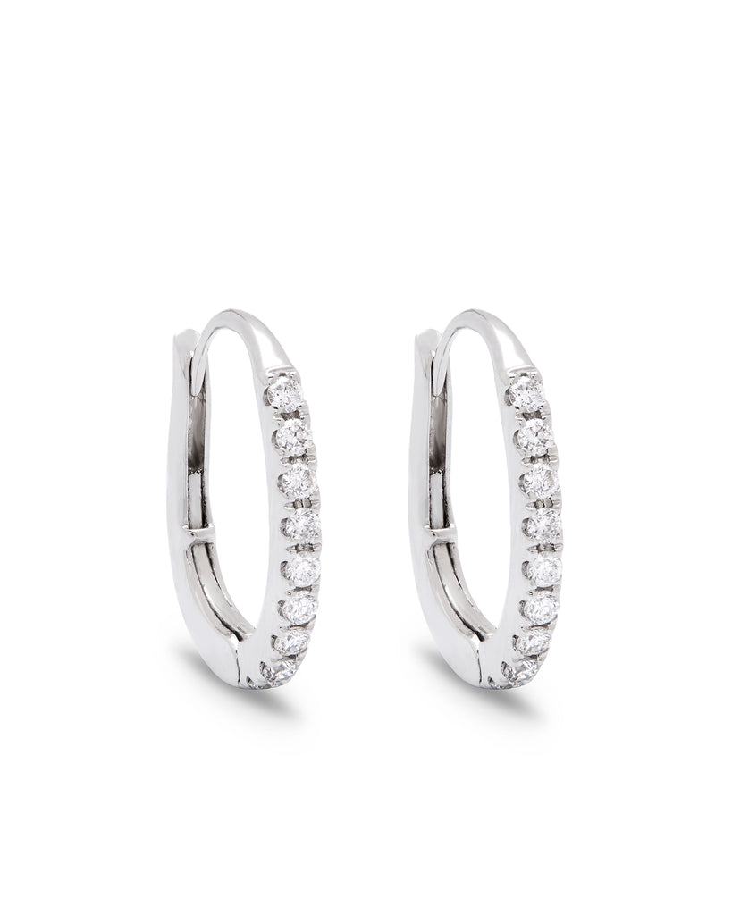 Aura 18ct White Gold Diamond 0.25ct Clip Earrings