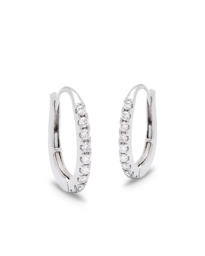 Aura 18ct White Gold Diamond Clip Earrings 0.25ct