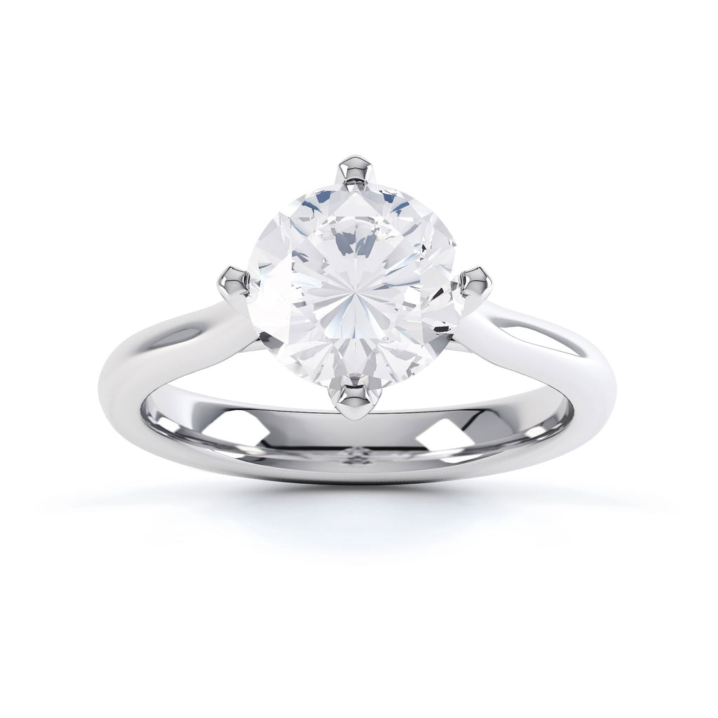 Platinum Solitaire Engagement Ring by Luminary Fine Jewellery, Surrey