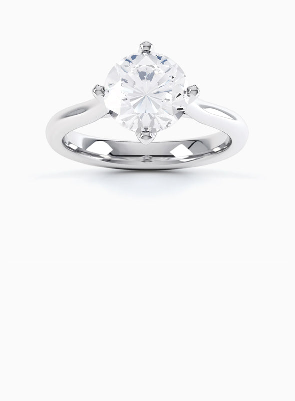 Diamond 1.00ct Solitaire ring G VS2 ring silver