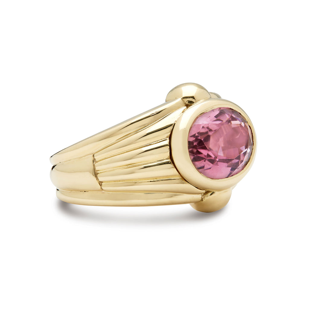 Pre-owned Bulgari Pink Tormaline Ring